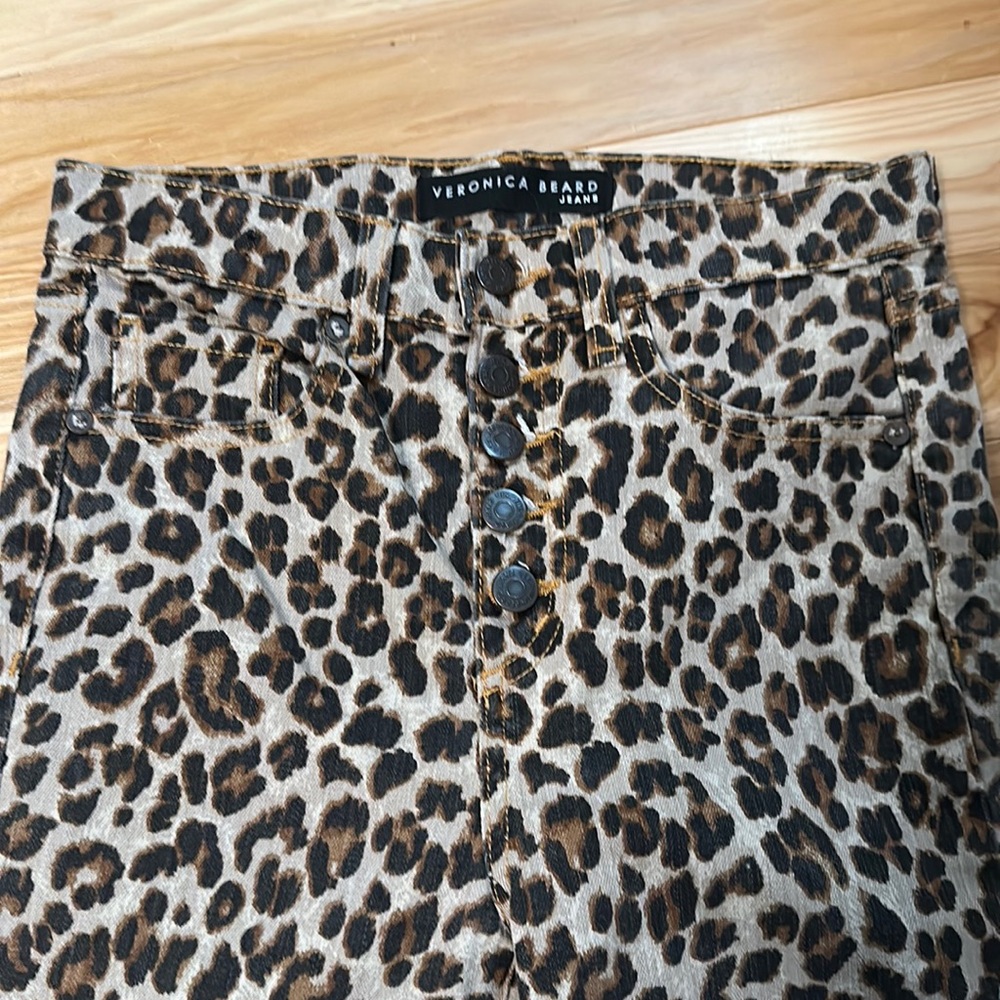 Veronica Beard animal print jeans-never worn